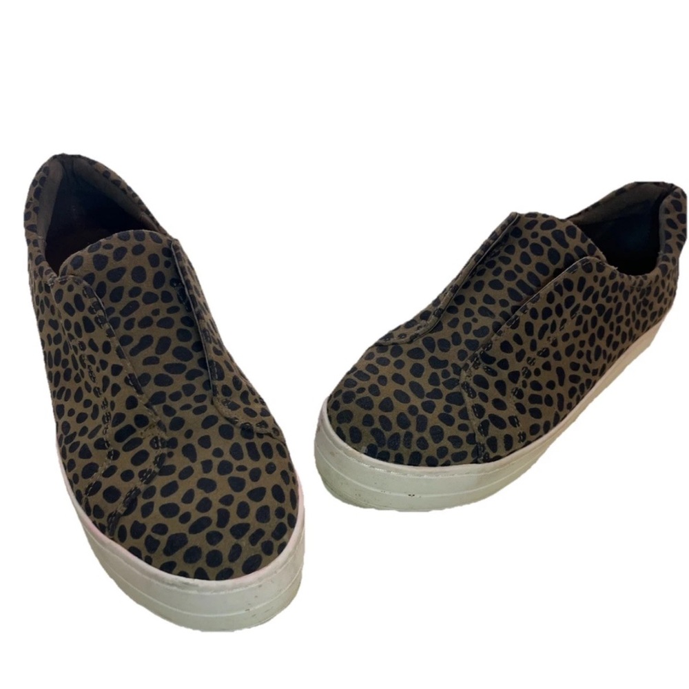 J Slides Brown Heidi Leopard Slip On Sneakers Women’s 7.5